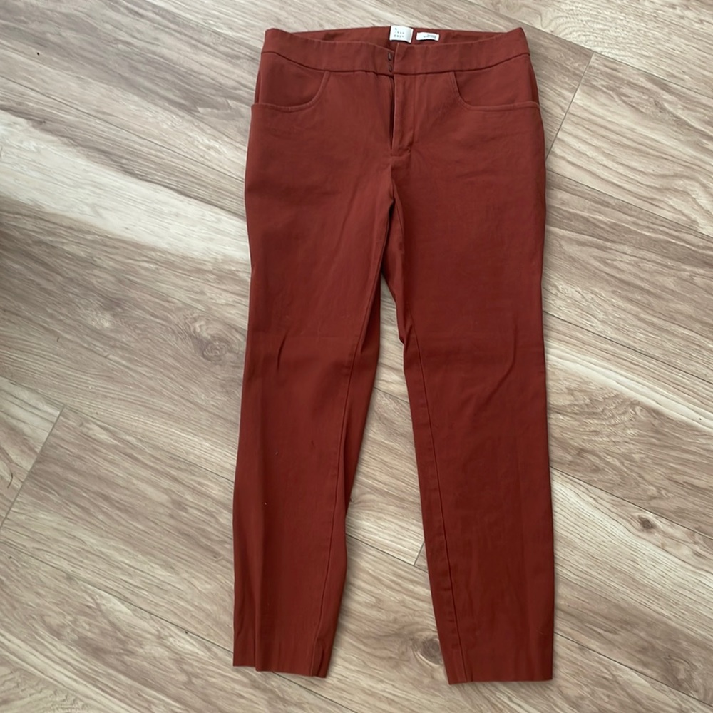 Rust color stretch dress pants